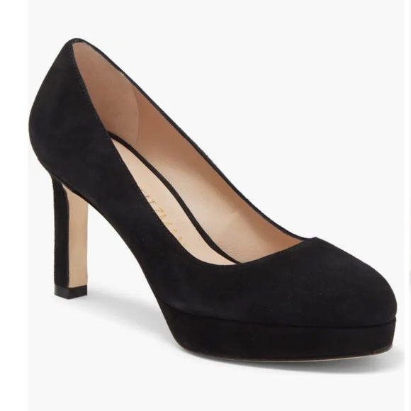Stuart Weitzman Black Larsa Platform Pump Size 8 $595 - Picture 2 of 7